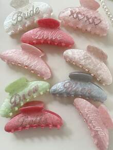 Custom Large Hair Claw Clips For Women Personalized Name Acetate Hair Clips For Thick Thin Hair Bridesmaid Gifts, Wedding & Valentine's Day Hair Accessories For Girls, School Supplies, Back To School, School Gift, For Office, For School, For Colleague, For Dorm Rooms, For Teacher, For Boys And Girls, For Teenagers, Junior High School Students, Middle School Students