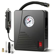 100PSI Wired Dial Car Tire Inflator, 96W 12V Portable Air Compressor With LED Light, For Car Motorcycle Bicycle Balls, Automotive Accessories, Emergency Tool