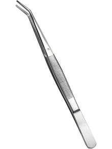Stainless Steel Tweezers, With Curved Serrated Tip Multipurpose Sewing Machine Tweezers Forceps For Craft Repairing (2 Pcs Set) - 1 Count (Pack Of 1) - View 2