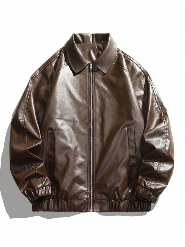 Veste de couleur unie décontractée pour hommes, automne/hiver