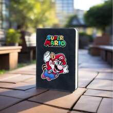 SuperMario 2 pièces Mini carnets noirs, journaux créatifs multicolores, fournitures portables de bureau et d'étude quotidiennes, cadeaux de vacances, cadeaux d'amis, fournitures de fête d'anniversaire, cadeaux de qualité premium du carnet de Mario, fournitures scolaires, rentrée scolaire