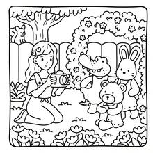 24 Pages Warm Girl & Friends | Educational Stress Relief | Adult Coloring Book. Contains 24 Pages Of Warm Scenes, Girls Taking Photos With Pet Friends, Planting Flowers, Etc. Delicate Patterns And Clear Lines. An Ideal Choice For Relaxation, Suitable For Stationery, School Supplies, And As A Gift For Girls On Occasions Like Valentine's Day And New Year.
