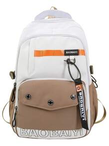 1pc High Fashion Simple Big Capacity Backpack, Suitable For Middle/High School And College Students Bag For School College