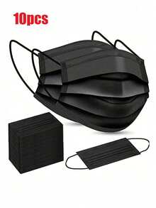 200/100/50/10 Premium Disposable Masks, Enhanced 3-Layer Protection With Adjustable Clip - Breathable, Soft, Gentle For Home, School, Office And Outdoor Use, Polypropylene Material And Disposable Design - Black - View 15