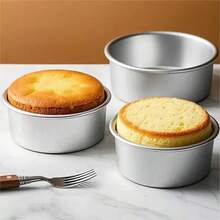 1pc / 4pcs, Aluminum Cake Mold, Mousse Cake Baking Tray, Perfect For Weddings, Mother's Day And Birthday Parties, Baking Essentials | Round Cake Mold | Non-Stick Surface - Multicolor - View 3