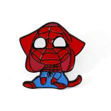 Disney 1/5 Stück Cartoon Figur Ansteck-Set, personalisierter Spinne-Man Deadpool Emaille-Pin, Rucksack, Kleidung, Schmuckzubehör, Metall-Abzeichen, Geschenke für Freunde, Rucksack für die Schule