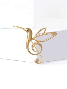 1 pezzo Spilla a colibrì con nota, spille da donna a forma di animale, per borsa, maglione, cappotto, cappello, scarpe, vestito, tailleur