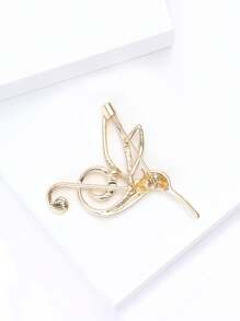 1 pezzo Spilla a colibrì con nota, spille da donna a forma di animale, per borsa, maglione, cappotto, cappello, scarpe, vestito, tailleur