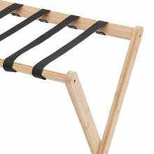 For Guest Room Folding Luggage Rack Luggage Rack 2 Pack Luggage Rack - Bamboo Wood Color - View 7