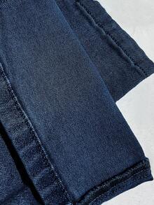 Jeans en denim lavé rétro pour femmes pour le printemps/été, jeans slim fit pour femmes, jeans pour la rentrée scolaire - Jean brut - Voir 5