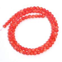 1 pièce Brin de perles de coquillage colorées de 4 mm, environ 93 perles, convient pour la fabrication de bracelets, colliers, bijoux DIY, été