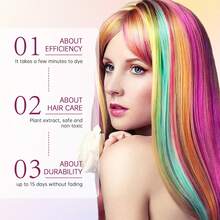 8 Colors, Semi Permanent Hair Dye Shampoo Containing Argan Oil And Hydrolyzed Keratin - Deep Moisturizing, Long-Lasting Color, Sweet Fragrance, Easy To Apply, Gentle On The Scalp - Can Achieve Quick Hair Dyeing At Home - Hồng - Xem 2