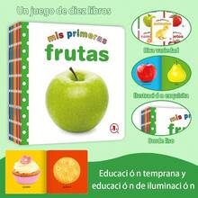 蒙特梭利西班牙语迷你百科全书，包含10本不同的迷你百科全书，帮助儿童学习阅读、提升基本词汇量，并促进早期语言发展。适合初学者，可作为词汇识别、物体学习辅助工具和百科全书学习工具。词汇学习、物体识别和幼儿派对礼物。可作为学习用品、生日返校礼物、万圣节和感恩节礼物。