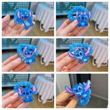 Disney Disney 5pcs Stitch Acrylic Hair Tie - Cute Elastic Hair Accessory For Teens & Adults, Funky Style, Non-Powered, Perfect For Valentine's Day Back To School