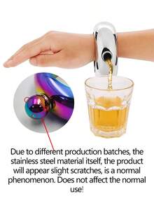 1 pulsera con botella de vino oculta portátil de 3.5 Oz/100ml de acero inoxidable, regalo para boda, dama de honor, cumpleaños, despedida de soltera, fiesta de San Patricio, joyería de muñeca para damas, equipo de bar para camping - Multicolor - Ver 8