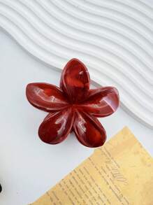 3pcs/1pc Women 3.15in/8cm Black Leopard Print & Red Flower Shaped Plastic Hair Claws, Elegant, Chic, Versatile, Lightweight, Suitable For Ponytail, Bun, Daily Casual, Party, Commute, Vacation Claw Clips Hair Clips Hair Jaw Clip Hair Clamps Hair Clutch Hair Catcher Clip