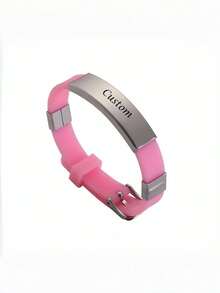 A Customizable Personalized Wristband That Can Be Printed With Exclusive Names And Numbers, Featuring An Adjustable Style Suitable For Teenagers. Ideal As A Back-To-School Gift Or Valentine's Day Gift, It Has A Pendant-Free Design And Is Stylish And Eye-Catching.,Rave Accessories - Multicolor - View 10