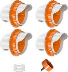 ZenxyHoC Chicken Feeders No Waste, 4 Ports Poultry Feeder With Buckets Troughs Orange - Orange - View 9