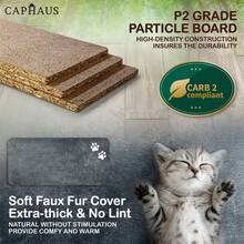 Local Delivery-CAPHAUS Tall Climbing Modern Indoor Play Tower For Large Cats Kittens, 70-Inch With Top Perch, Cat Cave Condo, Cat Tree W Hammock, Multi-Level Cat Activity Tree W Cute Scratching Posts - 煙灰色 - 查看 6