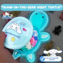Sanrio 1pc Sanrio Series Glow-In-The-Dark Giant Turtle - Cute Character-Themed Decorations With Detachable Shell, Absorbs Sunlight To Glow, Perfect For Collectors!