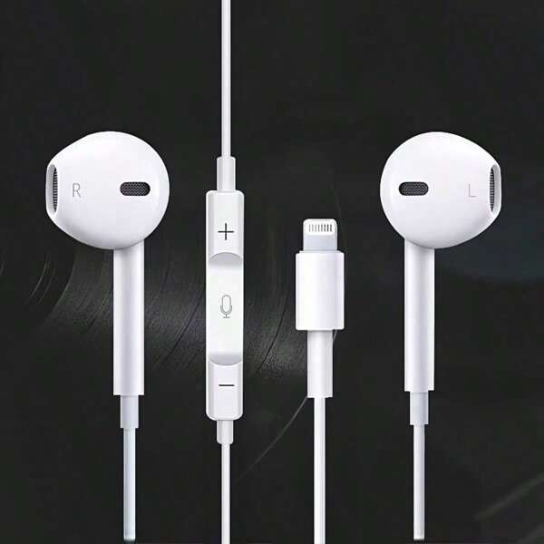 Lightning Interface Wired Earphones - High Fidelity Sound Quality, Built-In Microphone And Remote Control, Compatible With IPhone, IPad And Other Apple Devices That Support Lightning Interface, Comfortable To Wear Design, Durable Cable