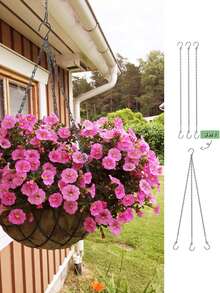 6/ 3 قطع سلاسل معلقة مع خطافات، سلاسل نباتات قابلة للتعديل، سلاسل معدنية زخرفية معلقة لحاويات الزراعة، طعام الطيور، اللافتات، الفوانيس، سلاسل أضواء النمو، أجراس الرياح، اللوحات الإعلانية، اللوحات الطباشيرية والزينة، مجموعة علامات زخرفية للحديقة وشرفة المنزل - متعدد الألوان - مشاهدة 9