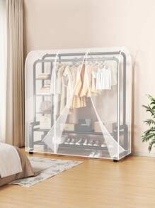 1 Stück hochwertige großvolumige Mantelregal Staubabdeckung, multifunktionale transparente wasserdichte Kleiderbügel Abdeckung, waschbare Hängeaufbewahrungstasche mit Doppel-/Einzelreißverschluss, verwendet für Kleiderschrank Aufbewahrung - zum Schutz vor Staub und Feuchtigkeit für Mäntel, Anzüge, Kleider, Schlafzimmer, Organizer, Heimlagerung, Damenhosen in Schwarz