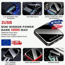 Batería externa portátil de 10000mAh, cargador rápido con 2 puertos USB 5V/2.4A, adecuado para vacaciones de verano, viajes al aire libre/camping y respaldo de emergencia, regalo para familia, amigos y cumpleaños, con indicador de carga portátil