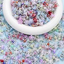 10/20pcs Assorted Colorful Flower Angel Wing Pendant Charms, Suitable For DIY Bracelets, Necklaces, Bags, Keychains, Jewelry Accessories - Multicolor - View 10