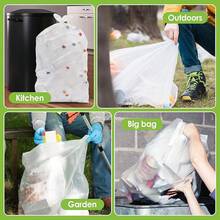 Teivio 4 Gallon 200 Counts Strong Trash Bags Garbage Bags, Bathroom Trash Can Bin Liners, Small Plastic Bags For Home Office Kitchen Kitchen (Clear) - 20 25Gal-Clear-120pcs - 查看 1