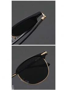 Fashionable Glasses Half Frame Designer Style Men And Women's Unique Temple Design Versatile Single Product Glasses