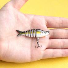 1pc Lure Fishing Artificial Bait, Realistic Hardbaits, Multi-Color Long Casting Fake Fish - Multicolor - View 13