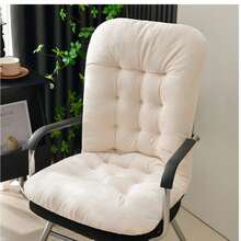 1PC Super Soft Plush Chair Pad, Office Cushion With Backrest, Thickened Design, Perfect For Lounge Chairs And Rocking Chairs. School Supplies,Back To School - Multicolor - View 8