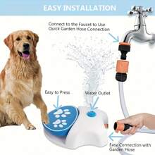1pc New Design Pet Outdoor Foot Pedal Automatic Water Dispenser, Outdoor Dog Playing Foot Operated Water Sprinkler