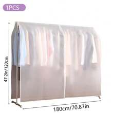 1pc Hanging Garment Bag, Transparent Clothing Cover Protector For Suits, Coats, Dresses, Storage Organization, Anti-Dust Clothing Protector Bag For Wardrobe Clothing Protective Cover, Dust-Proof Clothing Cover, Wardrobe Protective Cover, Clothing Dust-Proof Cover, Clothing Cover, Long Clothing Cover, To Prevent Dust, Moisture, Insect Pests, Travel Clothing Bag, Portable Clothing Cover, Foldable Clothing Protective Cover, Seasonal Clothing Protection, Seasonal Clothing Storage Cover, Moisture-Proof Clothing Bag, Transparent Dust-Proof Cover, Dress Dust-Proof Cover, Wedding Dress Protective Cover, Suit Cover, Workwear Cover, Clothing Used In Formal Occasions, To Prevent Dust, Wrinkles And Quality Degradation, Suitable For Hanging Dresses, Wedding Dresses Or Business Suits. Wedding Dress Storage,Personalized Wedding Favors,Wedding Decor,Groom Dust Cover,Bride,Bridal,Best Man, Bridesmaid
