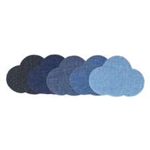 New Irregular Denim Ironing Patch,5 Colors (Blue) Clothing Patches,Heart,Square,Star,Flower And Cloud Patterns,Used For Repairing Clothes And Clothing Decoration,Strong Adhesive,Durable Fabric,Easy To Stick,Suitable For Clothes,Jeans,Jackets,Bags,Hats,Home Decoration