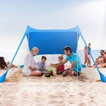 Beach Tent Canopy Sun Shade, UPF50+ Portable Beach Shade Tent, Beach Shade Canopy With Sandbag