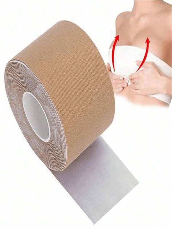 1 rolo de fita adesiva push-up para seios, bandagem elástica para evitar flacidez e garantir decote