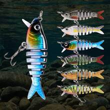 1pc Lure Fishing Artificial Bait, Realistic Hardbaits, Multi-Color Long Casting Fake Fish - Multicolor - View 8