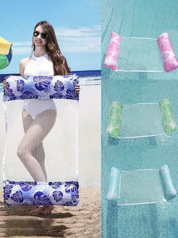 1 Stück aufblasbares Doppel-Schildkröten-Blatt Luftmatratze, verstärkte PVC Schwimmbad Liege, faltbar für Strand, Pool, Party, Strand Essentials, Strand Accessoires, Pool Schwimmhilfe
