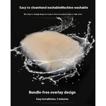 1pc Long Plush Car Seat Cushion, Soft & Warm Material, Suitable For All Seasons And Car Models