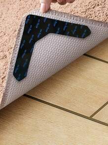 2/6pcs Carpet Tape, PU Washable Non-Slip Reusable Carpet Grippers