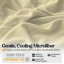 Slay Your Sleep: Cloud-Soft Cooling Bamboo Blend Sheets – 6-Piece Set W/ Deep Pockets – Breathable, All-Season Bedding, No Wrinkles, No Stress, Cozy Vibes Only – Twin, Full, Queen, King, Cal King - 奶油 - 查看 4