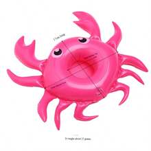 1pc Floating Cup, Inflatable Water Over Floating Beverage Cup Holder, Swimming Pool Inflatable Water Over Coaster, Pineapple Donut Shaped Floating Coaster, Inflatable Beverage Cup Swimming Pool Floating Bracket, Beach Essentials, Beach Accessories - Multicolor - View 29