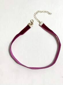 1 pieza Collar gargantilla de terciopelo morado de moda