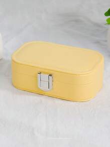 Rectangular Jewelry Organizer, Earrings, Necklace, Ring Portable Storage, Jewelry Storage Box,Transparent Plastic 3.5cm/1.38in Mini Jewelry Box,Portable Dust-Proof Box, Suitable For Travel And Outings, Ideal For Bffs, Girlfriend And Mom. For Women Storage Organizer Travel Essentials Gift Back To School