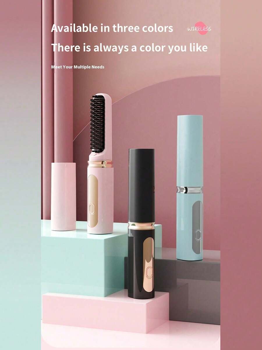 无线充电直发器便携式迷你直发器直发器负离子功能不伤发 - 彩色 - 查看 1