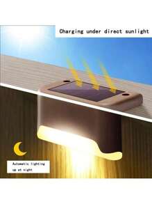 12 Stücke Solar-betriebene LED-Gartenleuchten, Treppenbeleuchtung für Außen-Dekoration - Terrasse, Stufen, Geländer, Wand, Garten, Treppe, Terrasse, Zaun, Einfahrt Beleuchtung, Multi-Farb-Steuerung, für Heim-Dekoration und Geländer-Dekoration