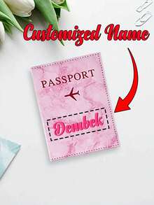 1 Piece Customized Name PU Passport Holder, Credit Card Holder, ID Wallet, Travel Accessories, Wedding Gift, Multi-Function Protector For Important Travel Documents Protection During Airplane Cross-Border Travel, Passport Cover, Passport Holder, Passport Wallet, Holiday Back To School Passport Bag, Essential Travel Accessories For Men And Women - one-size - View 15