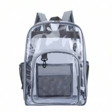 Mochila de PVC transparente y ligera a prueba de agua, de gran capacidad 20L, mochila estudiantil de diseño casual